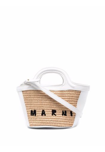 Marni Handtasche mit Logo-Print - Weiß