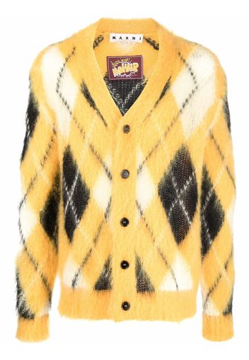 Marni Cardigan mit Argyle-Muster - Gelb