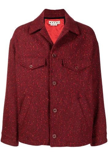 Marni herringbone-effect jacket - Rot