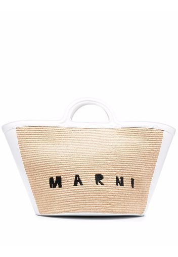 Marni Shopper mit Logo-Print - Weiß