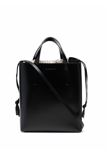 Marni Museo drawstring leather tote bag - Schwarz