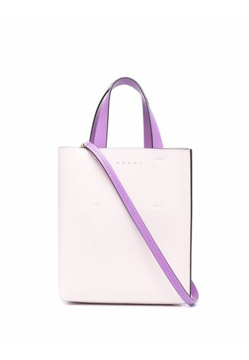 Marni colour-block leather tote bag - Rosa