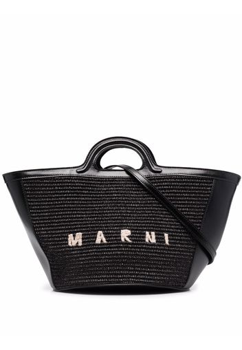 Marni embroidered-logo tote bag - Schwarz