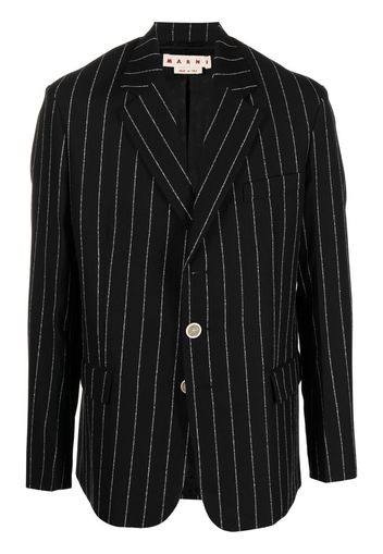 Marni notched lapels striped blazer - Schwarz