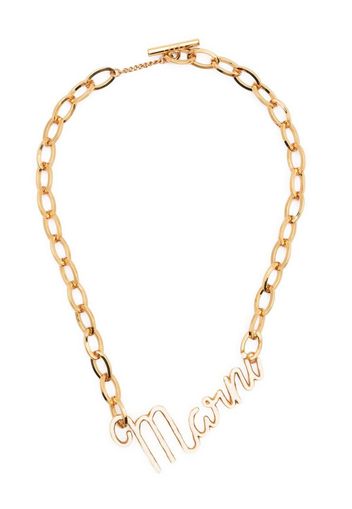 Marni logo-motif chain necklace - Gold