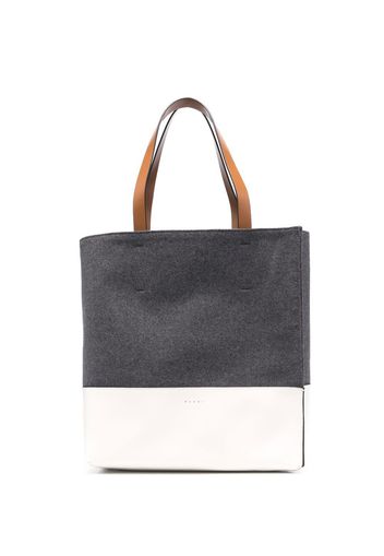 Marni Handtasche mit Kontrasteinsatz - Grau