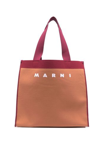 Marni Handtasche mit Logo-Print - Orange