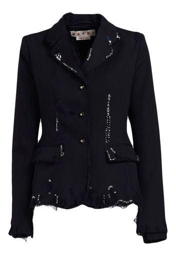 Marni distressed-effect single-breasted blazer - Schwarz