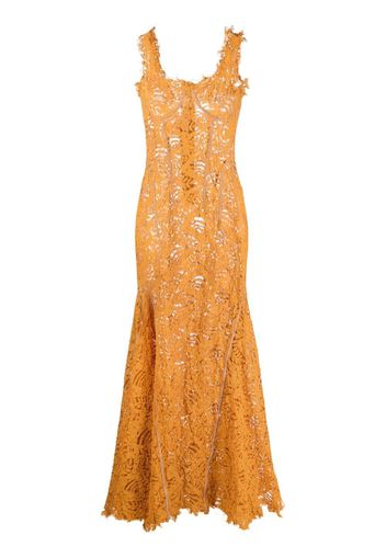 Marni laser-cut maxi dress - Orange