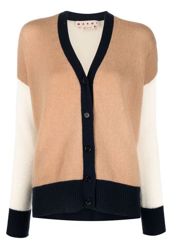 Marni Cardigan in Colour-Block-Optik - Nude