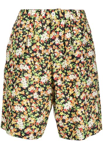 MARNI Bermudas mit Blumen-Print - Schwarz