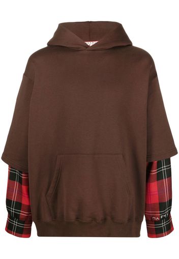 Marni Hoodie im Layering-Look - Braun