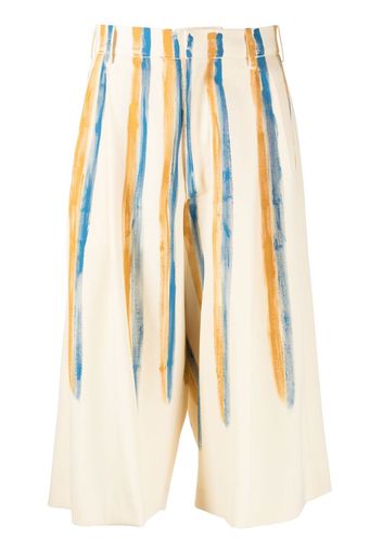 Marni striped cropped trousers - Gelb