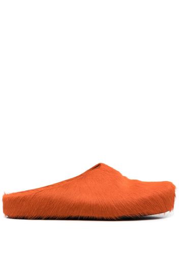 Marni calf-hair cushioned slippers - Orange