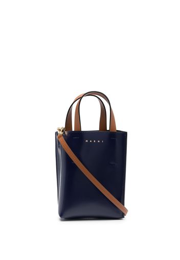 Marni Museo Nano leather tote bag - Blau