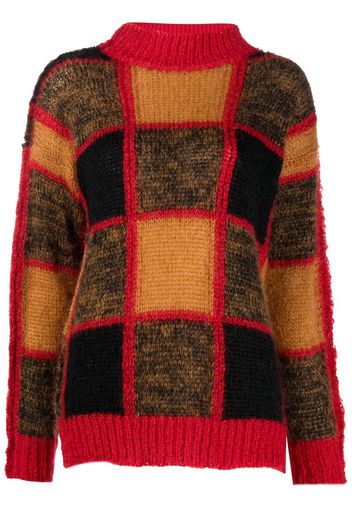 Marni colour-block roll-neck jumper - Rot