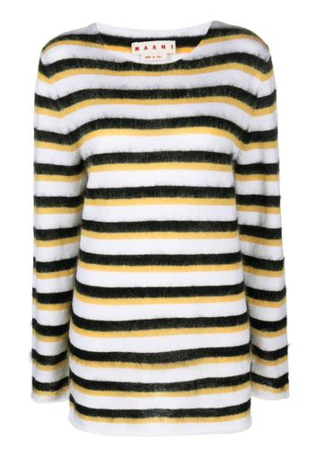 Marni brushed striped jumper - Weiß