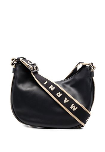 Marni logo-strap hobo bag - Schwarz