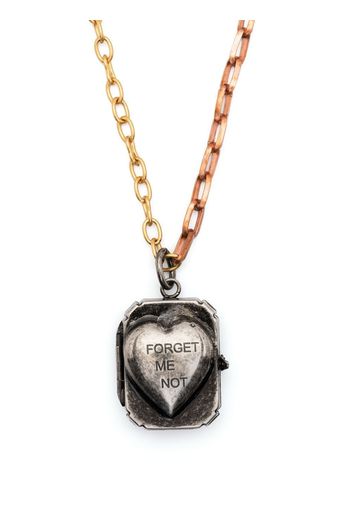 Marni heart-pendant chain-link necklace - Metallisch