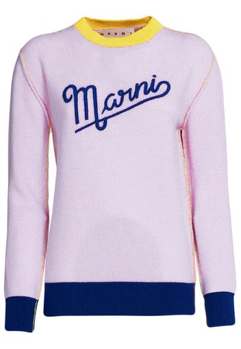 Marni Pullover mit Logo-Stickerei - Rosa