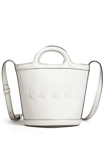 Marni Beuteltasche mit Logo - Weiß