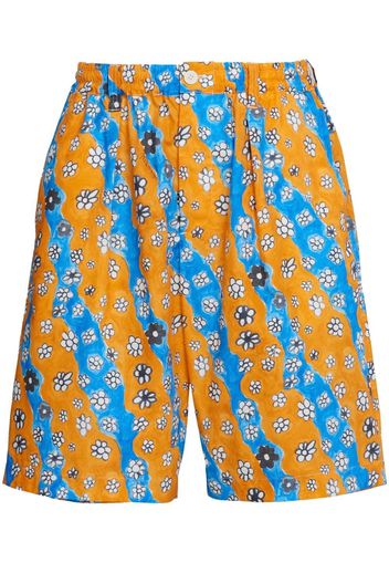 Marni Shorts mit Margeriten-Print - Orange