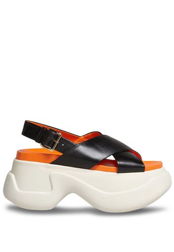 Marni Fussbett Plateau-Sandalen - Schwarz