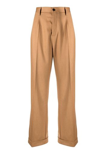 Marni high-waisted wide-leg trousers - Braun