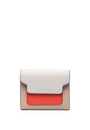 Marni colour-block leather purse - Nude