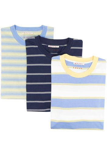 Marni stripe-print short-sleeved T-shirt - Blau