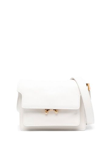 Marni Trunk leather crossbody bag - Weiß