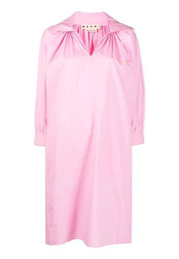 Marni Minikleid mit Logo-Stickerei - Rosa