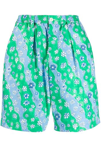 Marni floral-print Bermuda shorts - Grün