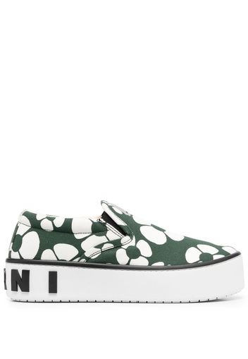 Marni floral-print sneakers - Grün