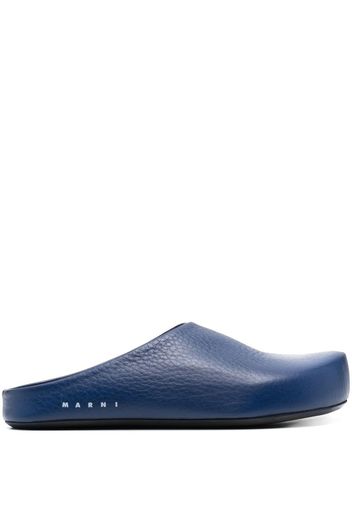 Marni textured-leather slippers - Blau