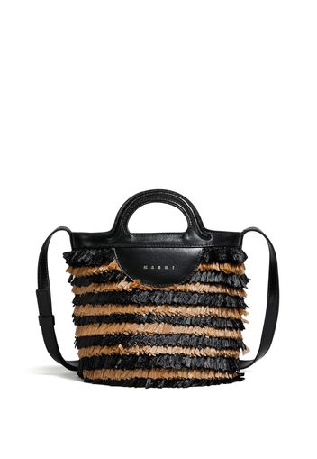 Marni mini fringe bucket bag - Schwarz