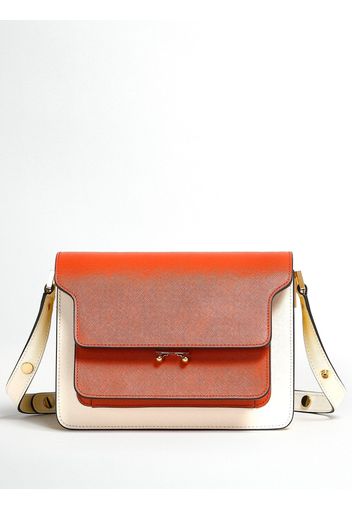 Marni Trunk E/W leather shoulder bag - Nude