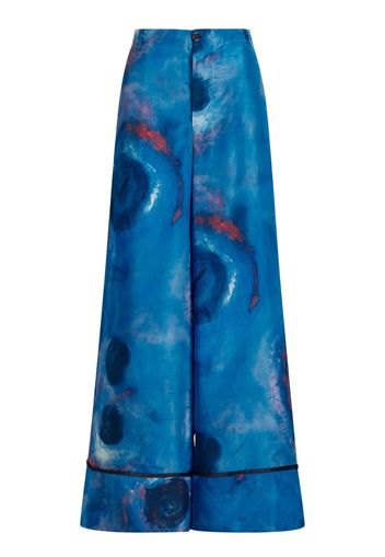 Marni High-Waist-Hose mit weitem Bein - Blau