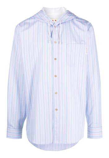 Marni hooded striped shirt - Blau