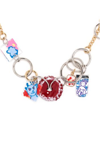 Marni charm-detail chain necklace - Mehrfarbig