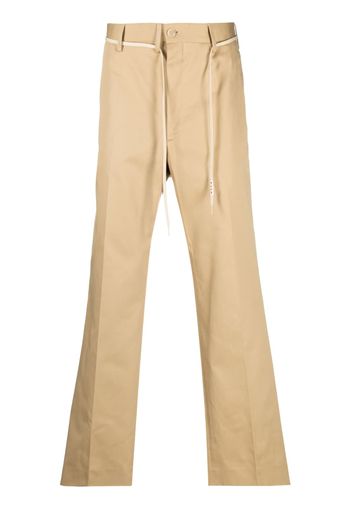 Marni cord-belt wide-leg trousers - Nude