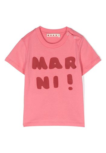 Marni Kids T-Shirt mit Logo-Print - Rosa