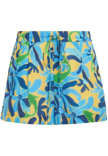 Marni Shorts mit abstraktem Print - Blau