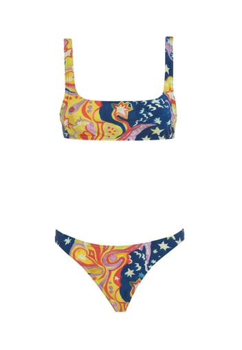 Marni Bikini mit grafischem Print - Blau