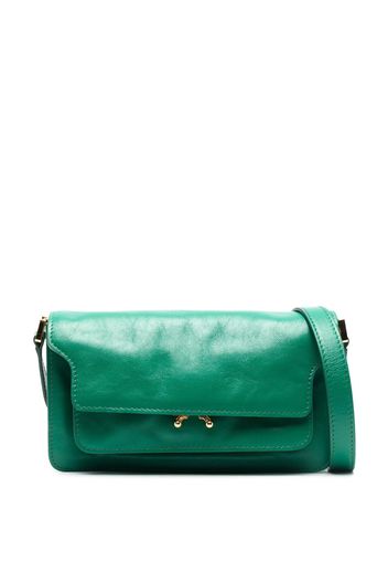 Marni Trunk leather crossbody bag - Grün