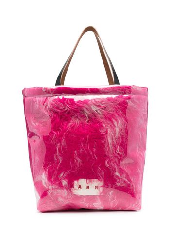 Marni Shopper mit Logo-Print - Rosa