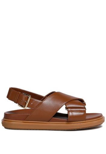 Marni Fussbett criss-cross sandals - Braun