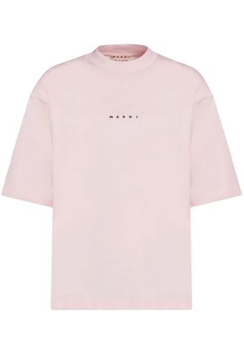 Marni logo-print cotton T-shirt - Rosa