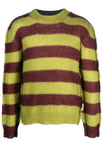 Marni stripped round-neck jumper - Grün