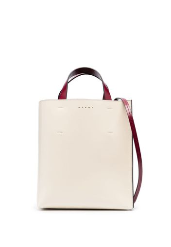 Marni Museo colour-block leather tote - Nude